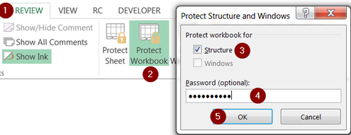 Excel protect workbook